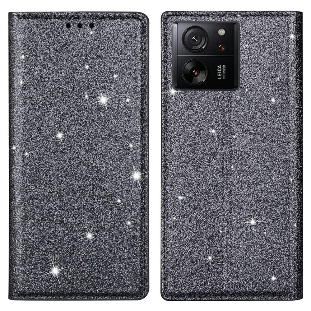 For Xiaomi 13T / 13T Pro / Redmi K60 Ultra Case PU Leather Glittery Phone Cover