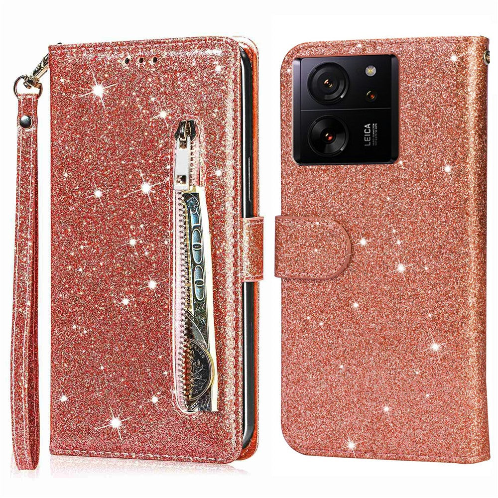 For Xiaomi 13T / 13T Pro / Redmi K60 Ultra Leather Case Zipper Pocket Phone Cover