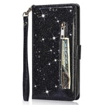 For Xiaomi Redmi 12 4G / 5G (Global) / Poco M6 Pro 5G Case Zipper Pocket Glittery Leather Cover