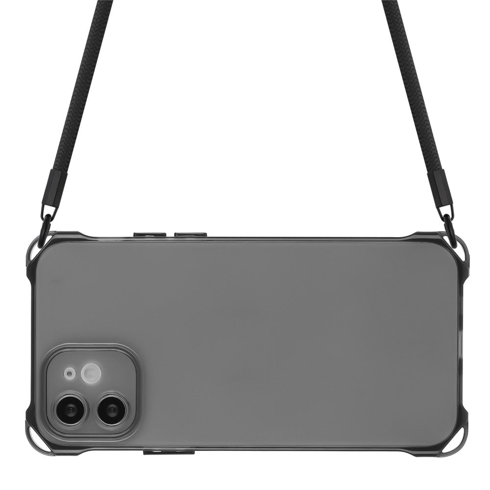 Til iPhone 12 cover Beskyttende Stødsikkert TPU Telefoncover med Snor