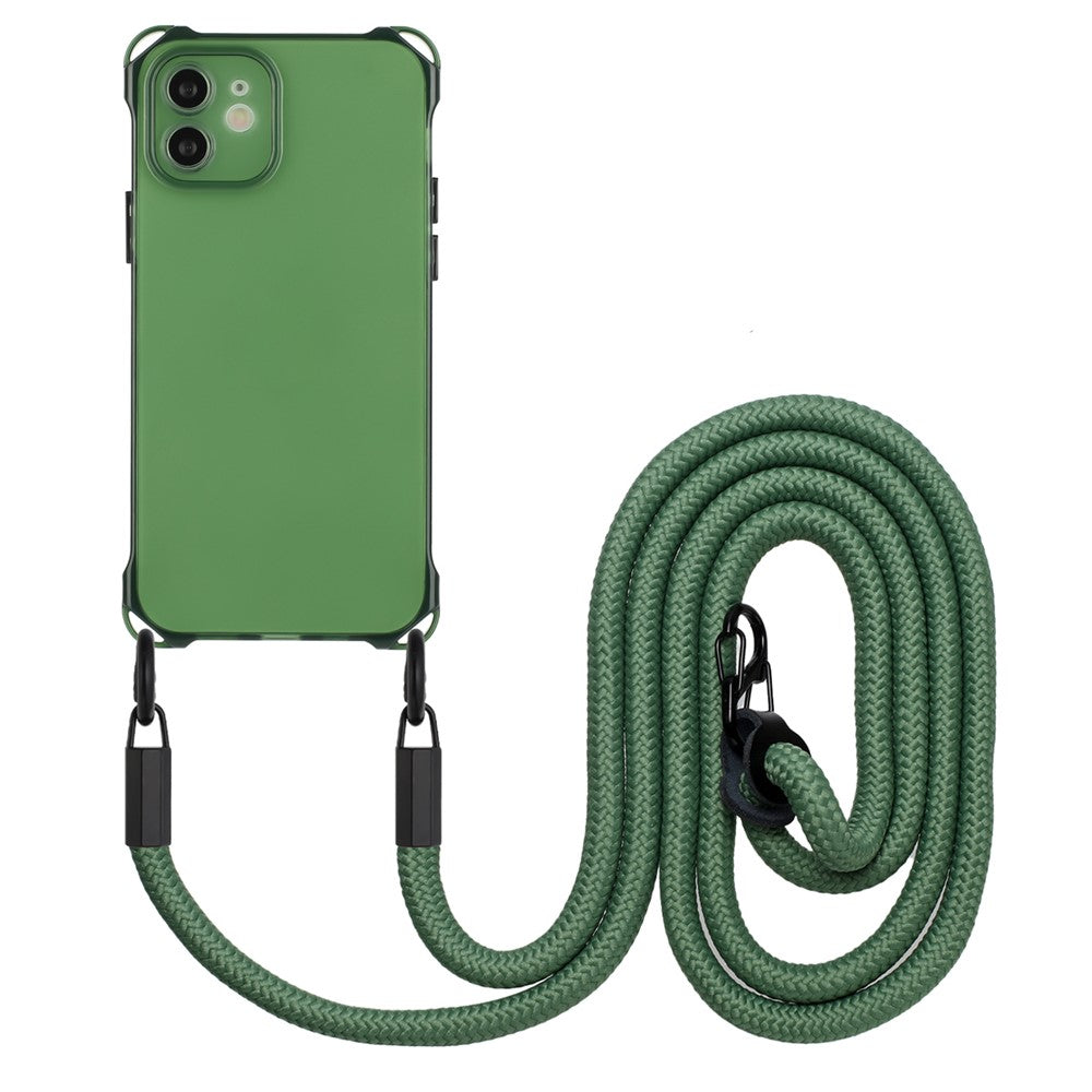 Til iPhone 12 cover Beskyttende Stødsikkert TPU Telefoncover med Snor