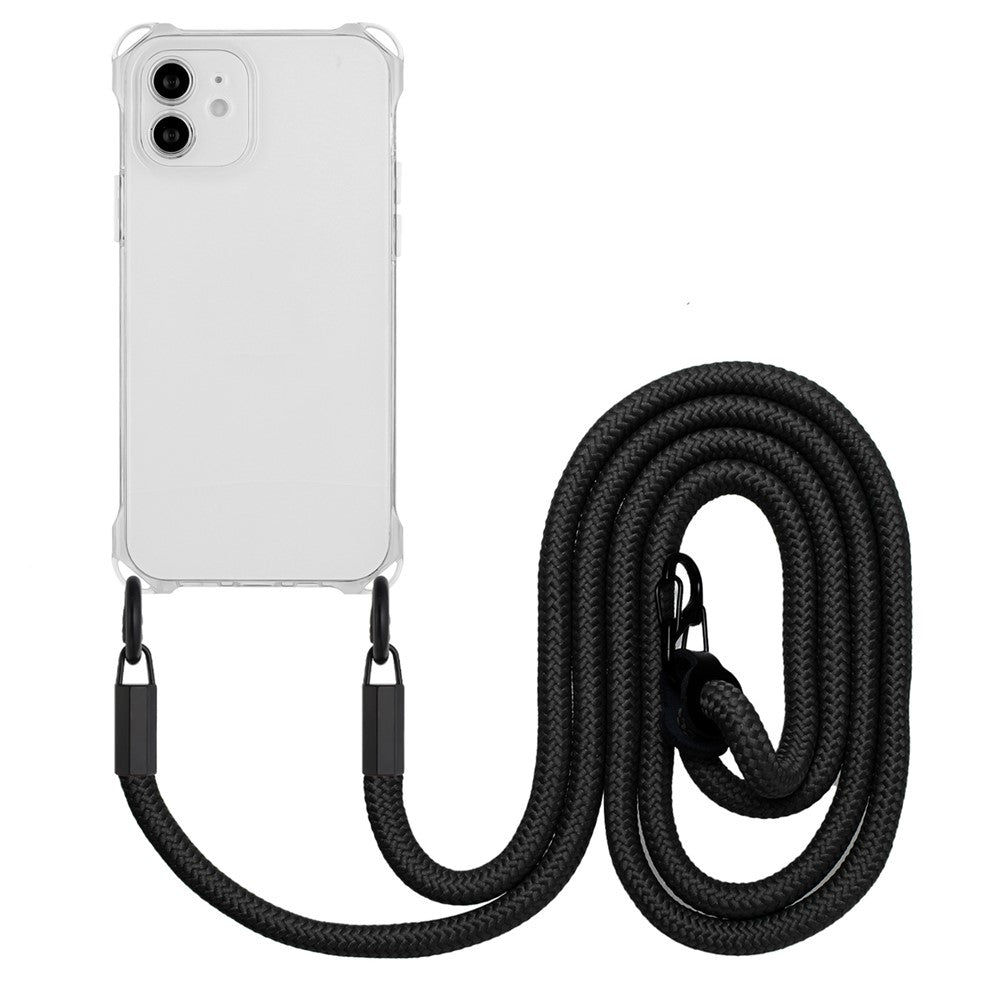 Til iPhone 12 cover Beskyttende Stødsikkert TPU Telefoncover med Snor