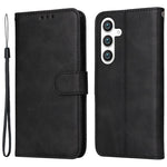 For Samsung Galaxy S24 Case PU Leather Calf Texture Stand Folio Phone Cover