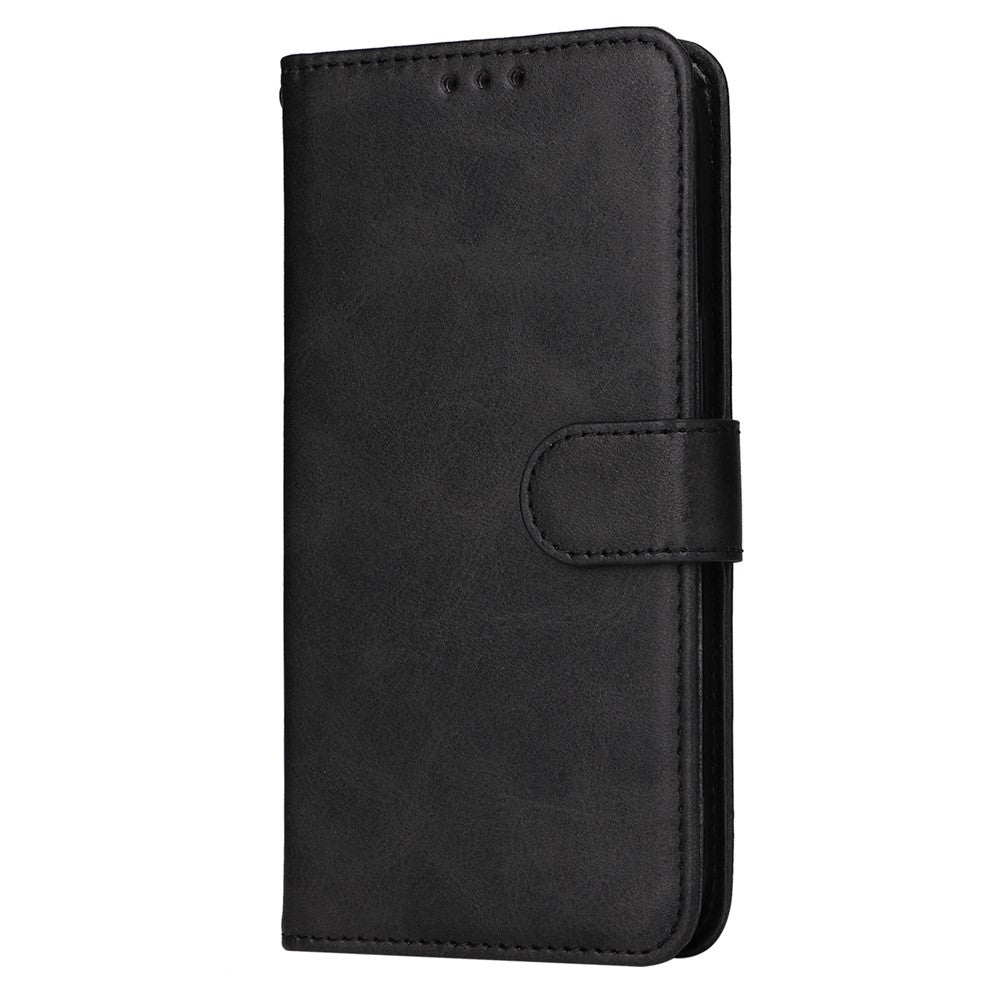 For Samsung Galaxy S24 Case PU Leather Calf Texture Stand Folio Phone Cover