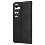 For Samsung Galaxy S24 Case PU Leather Calf Texture Stand Folio Phone Cover