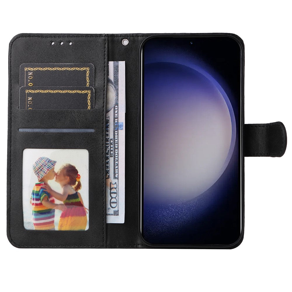 For Samsung Galaxy S24+ Case Wallet PU Leather Calf Texture Phone Cover