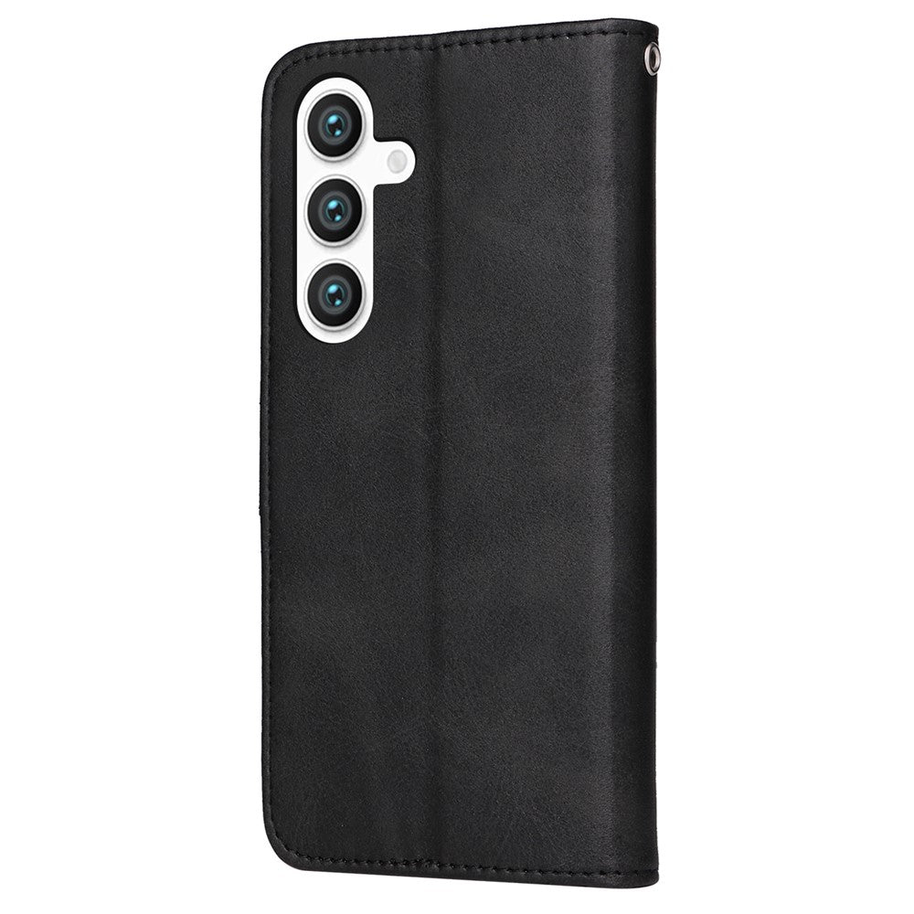 For Samsung Galaxy S24+ Case Wallet PU Leather Calf Texture Phone Cover
