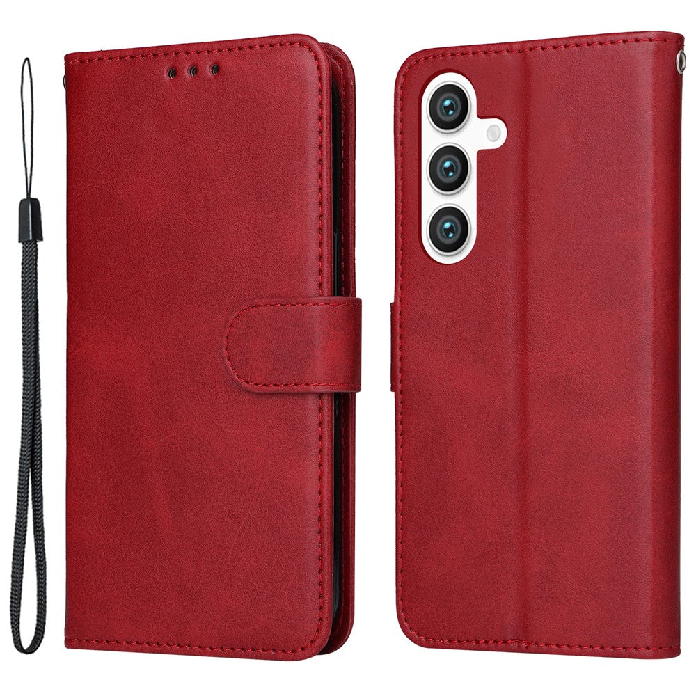 For Samsung Galaxy S24+ Case Wallet PU Leather Calf Texture Phone Cover