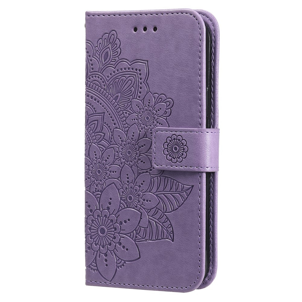 For Samsung Galaxy S24+ Case Floral Pattern PU Leather Wallet Stand Phone Cover