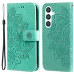 For Samsung Galaxy S24+ Case Floral Pattern PU Leather Wallet Stand Phone Cover