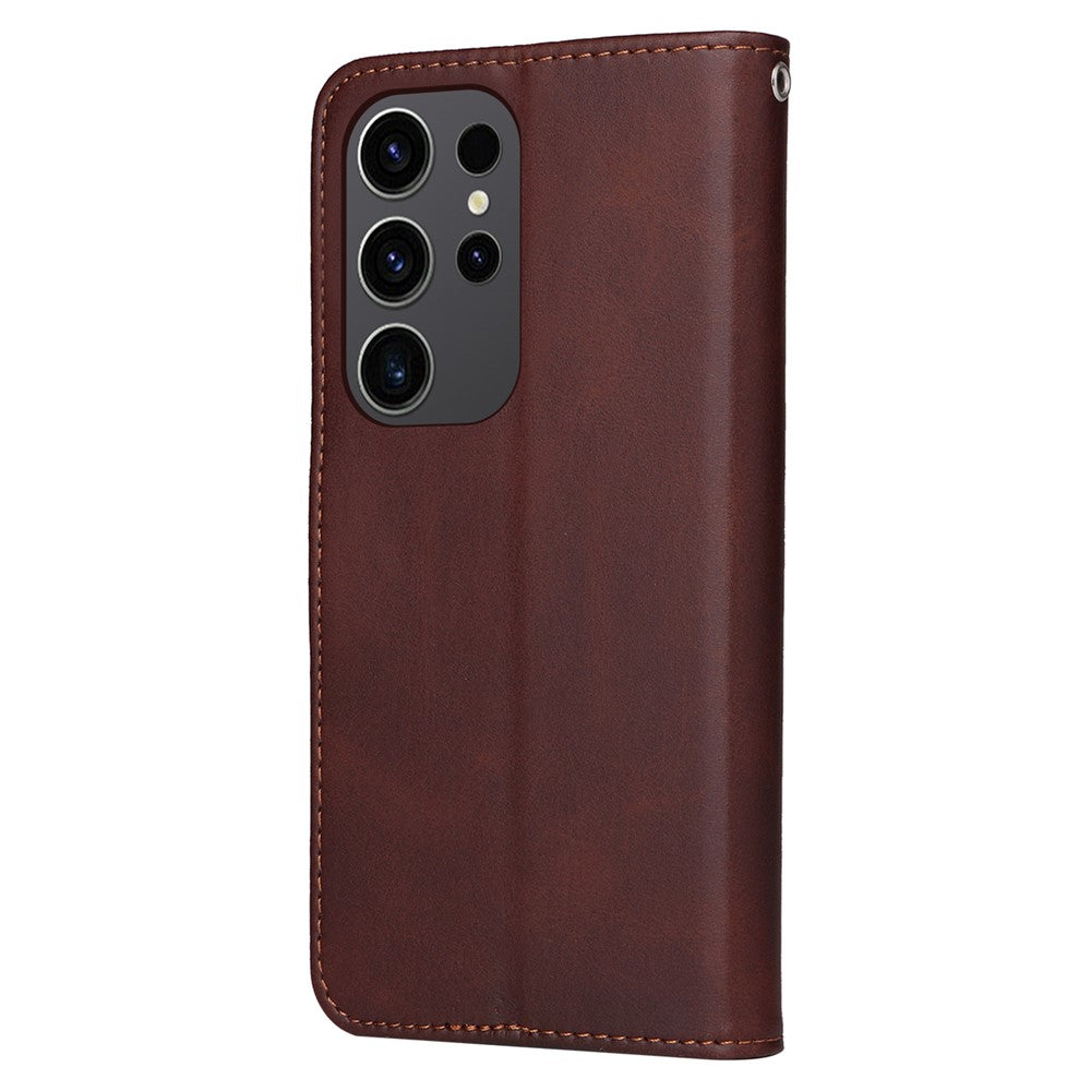 For Samsung Galaxy S24 Ultra Case Flip Stand PU Leather Protective Phone Cover