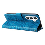 For Samsung Galaxy S24 Case Sunflower PU Leather Magnetic Flip Phone Cover