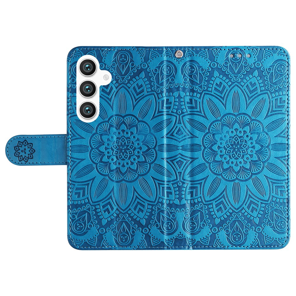 For Samsung Galaxy S24 Case Sunflower PU Leather Magnetic Flip Phone Cover