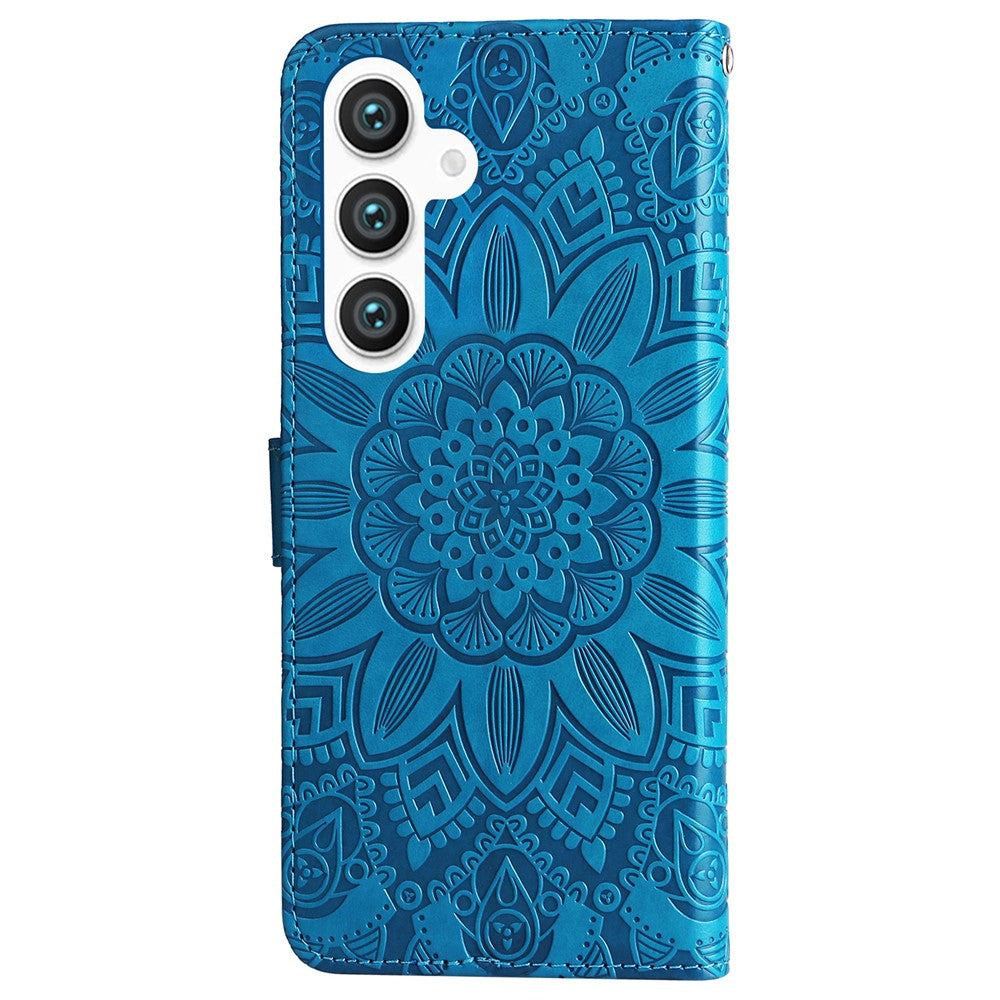 For Samsung Galaxy S24 Case Sunflower PU Leather Magnetic Flip Phone Cover