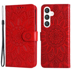 For Samsung Galaxy S24 Case Sunflower PU Leather Magnetic Flip Phone Cover