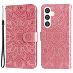 For Samsung Galaxy S24 Case Sunflower PU Leather Magnetic Flip Phone Cover