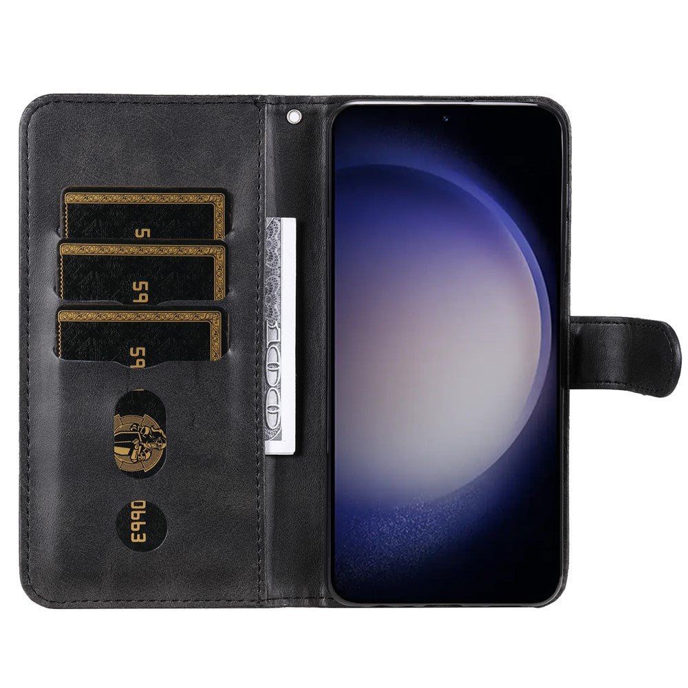 For Samsung Galaxy S24 Case Zipper Pocket  Flip PU Leather Protective Cover
