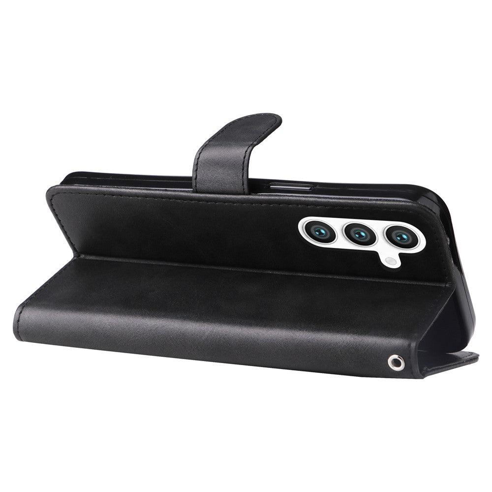 For Samsung Galaxy S24 Case Zipper Pocket  Flip PU Leather Protective Cover