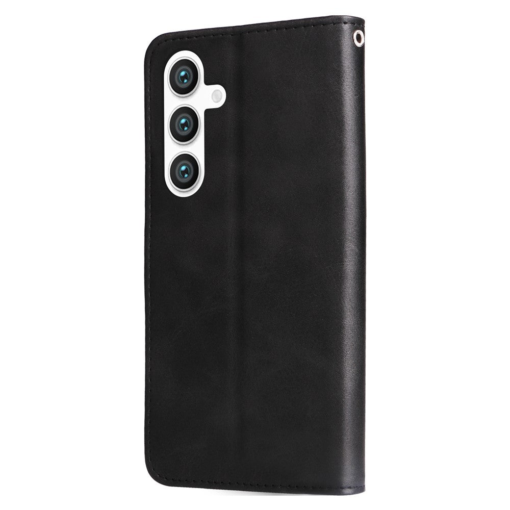 For Samsung Galaxy S24 Case Zipper Pocket  Flip PU Leather Protective Cover