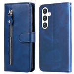 For Samsung Galaxy S24 Case Zipper Pocket  Flip PU Leather Protective Cover