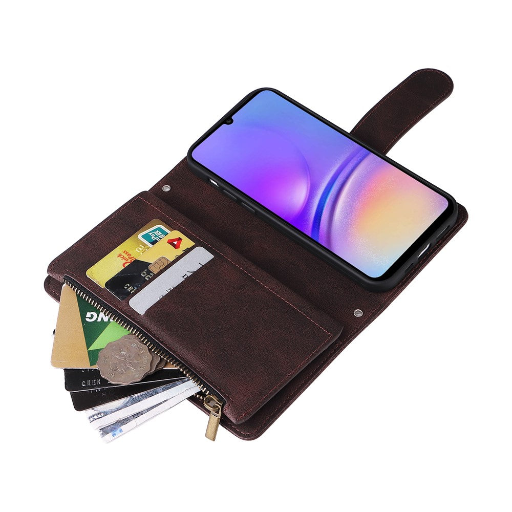 For Samsung Galaxy A05 4G Case Zipper Pocket Wallet Phone Leather Cover