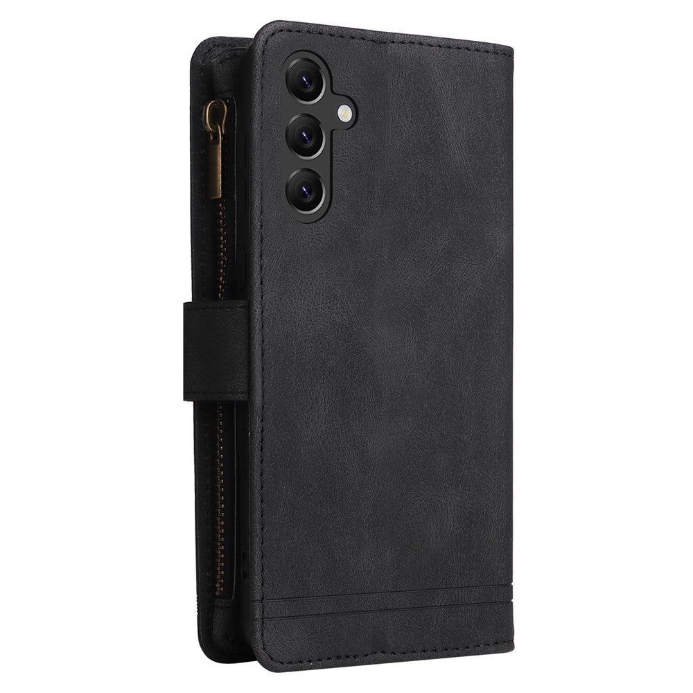 Til Samsung Galaxy A15 5G Cover med Flere Kortlommer Telefoncover med Lynlåslomme