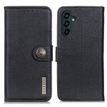 KHAZNEH For Samsung Galaxy A25 5G (Global) (161.0 x 76.5 x 8.3mm) Case Cowhide Leather Phone Wallet Cover