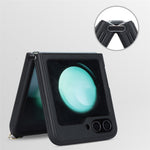 For Samsung Galaxy Z Flip5 5G Case R20 Texture Leather + PC Kickstand Cover