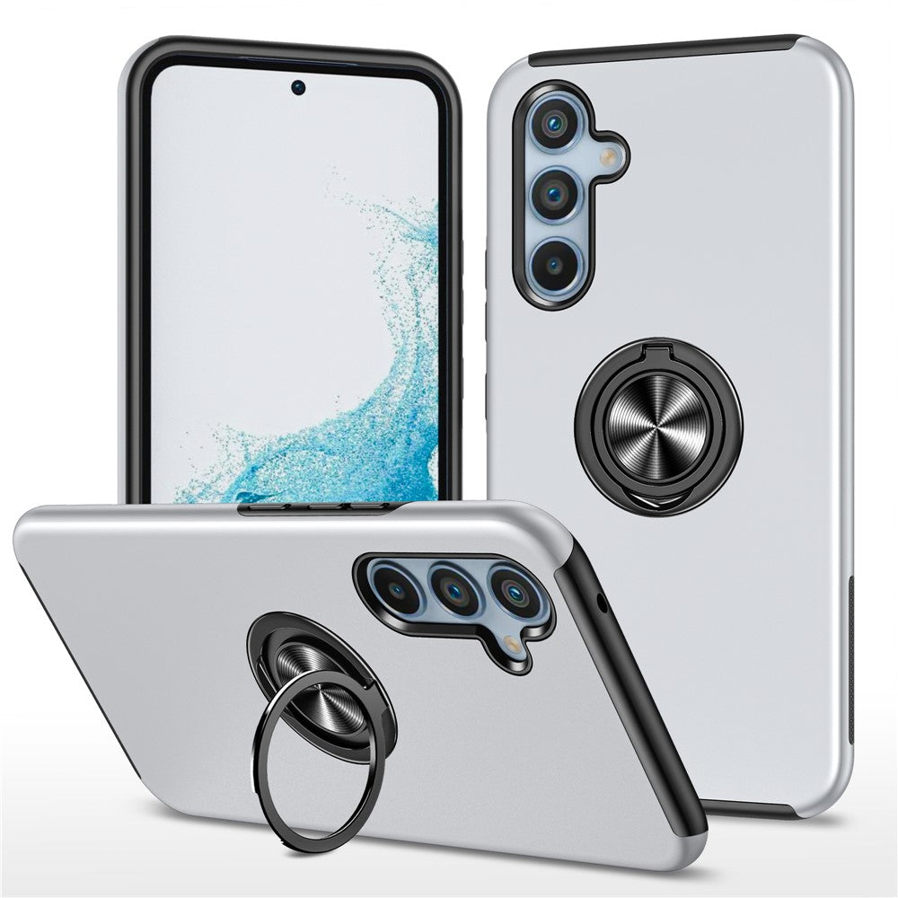 For Samsung Galaxy S23 FE Case Ring Kickstand Phone Back Cover