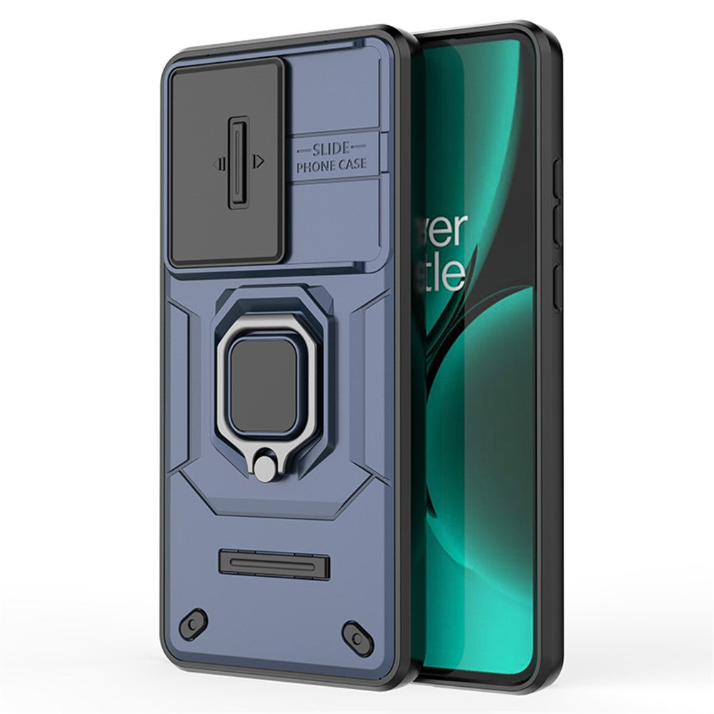 OnePlus Nord CE3 5G-skal, stativfodral med glidande linsskydd