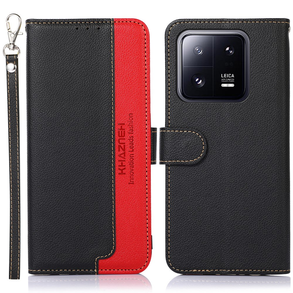 KHAZNEH For Xiaomi 14 Case Leather Phone Cover with RFID Blocking Wallet