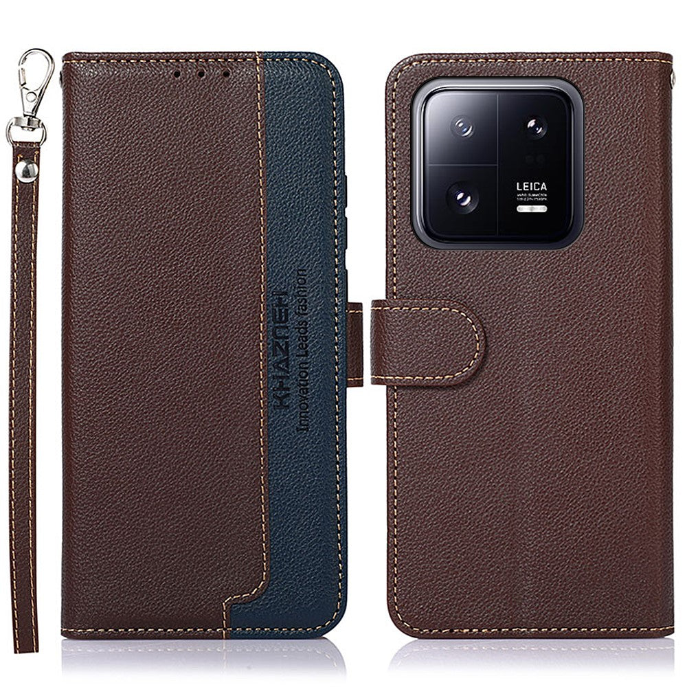KHAZNEH For Xiaomi 14 Case Leather Phone Cover with RFID Blocking Wallet