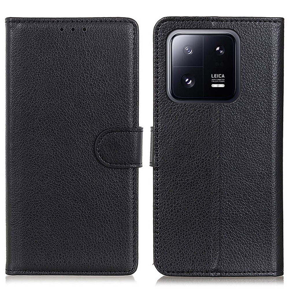 For Xiaomi 14 Case Litchi Texture Leather Phone Cover with Wallet