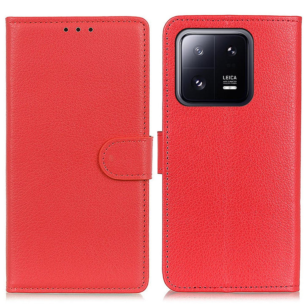 For Xiaomi 14 Case Litchi Texture Leather Phone Cover with Wallet