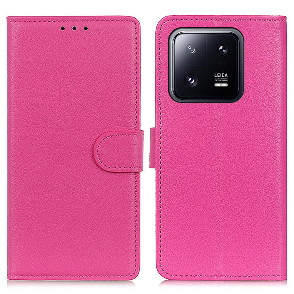 For Xiaomi 14 Case Litchi Texture Leather Phone Cover with Wallet