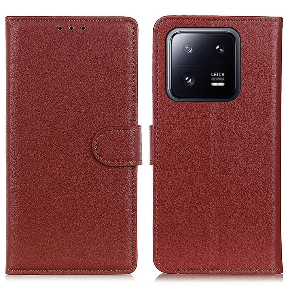 For Xiaomi 14 Case Litchi Texture Leather Phone Cover with Wallet