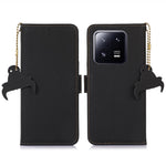 For Xiaomi 14 Case RFID Blocking Wallet Phone Stand Cover