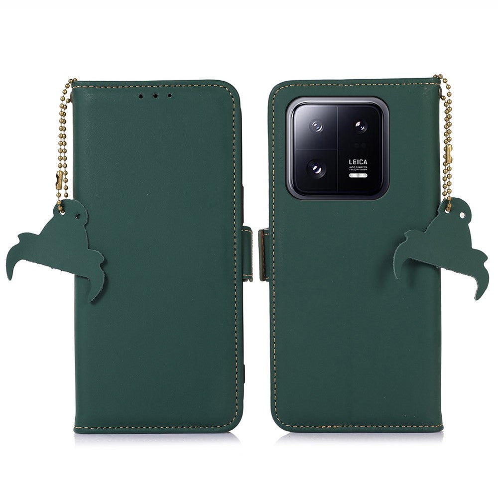 For Xiaomi 14 Case RFID Blocking Wallet Phone Stand Cover
