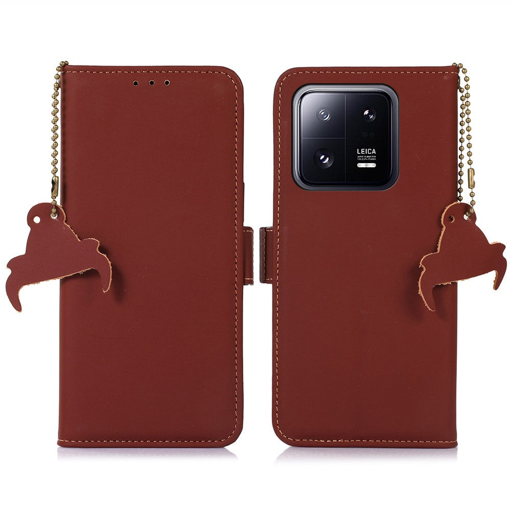 For Xiaomi 14 Case RFID Blocking Wallet Phone Stand Cover