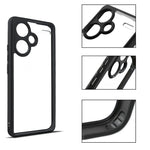 For Xiaomi Redmi Note 13 Pro+ 5G Slim-Fit TPU + PC Clear Phone Cover Dustproof Phone Shell Case