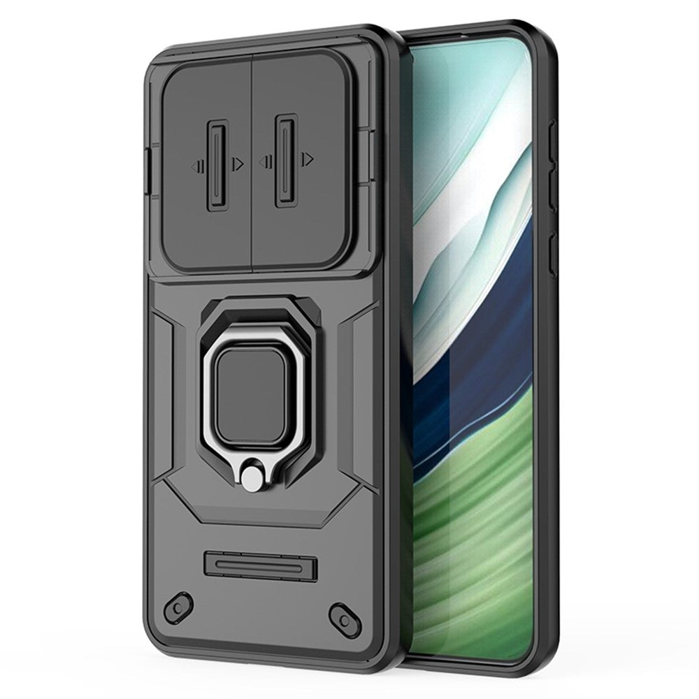 For Huawei Mate 60 Case Kickstand Shockproof Phone Cover with Slide Lens Guard