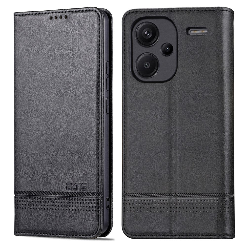AZNS For Xiaomi Redmi Note 13 Pro+ 5G Case Cowhide Texture Leather Wallet Cover