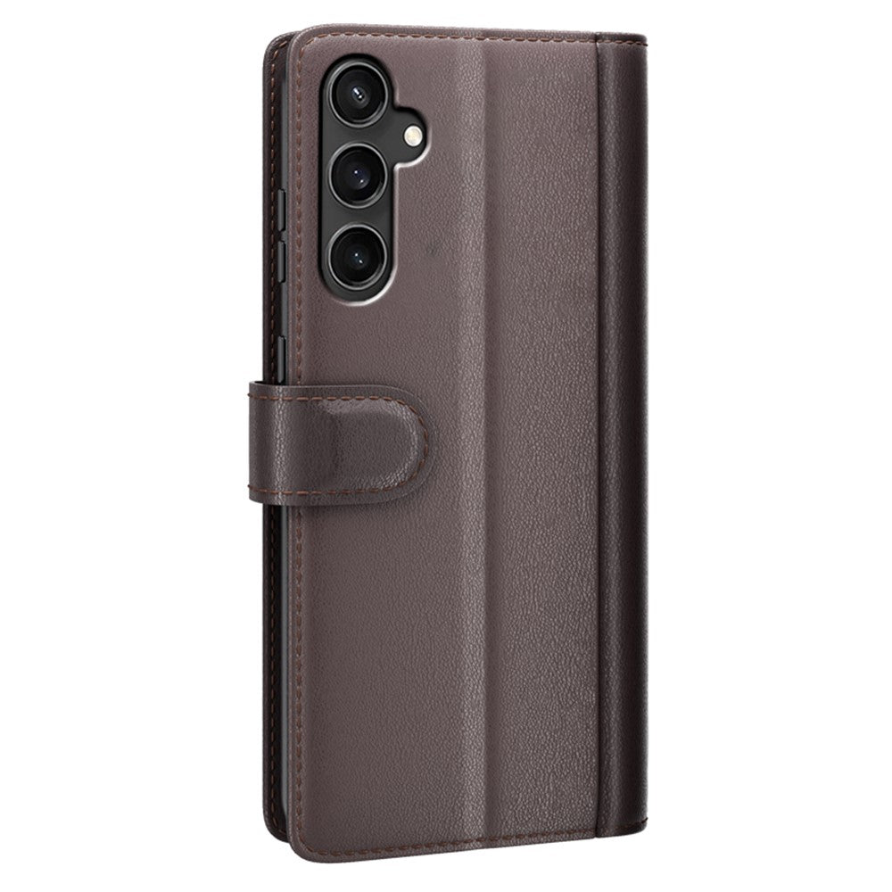 For Samsung Galaxy S23 FE Case Genuine Split Leather Phone Cover with Wallet Stand