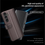 For Samsung Galaxy S23 FE Case Genuine Split Leather Phone Cover with Wallet Stand