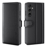 For Samsung Galaxy S23 FE Case Genuine Split Leather Phone Cover with Wallet Stand