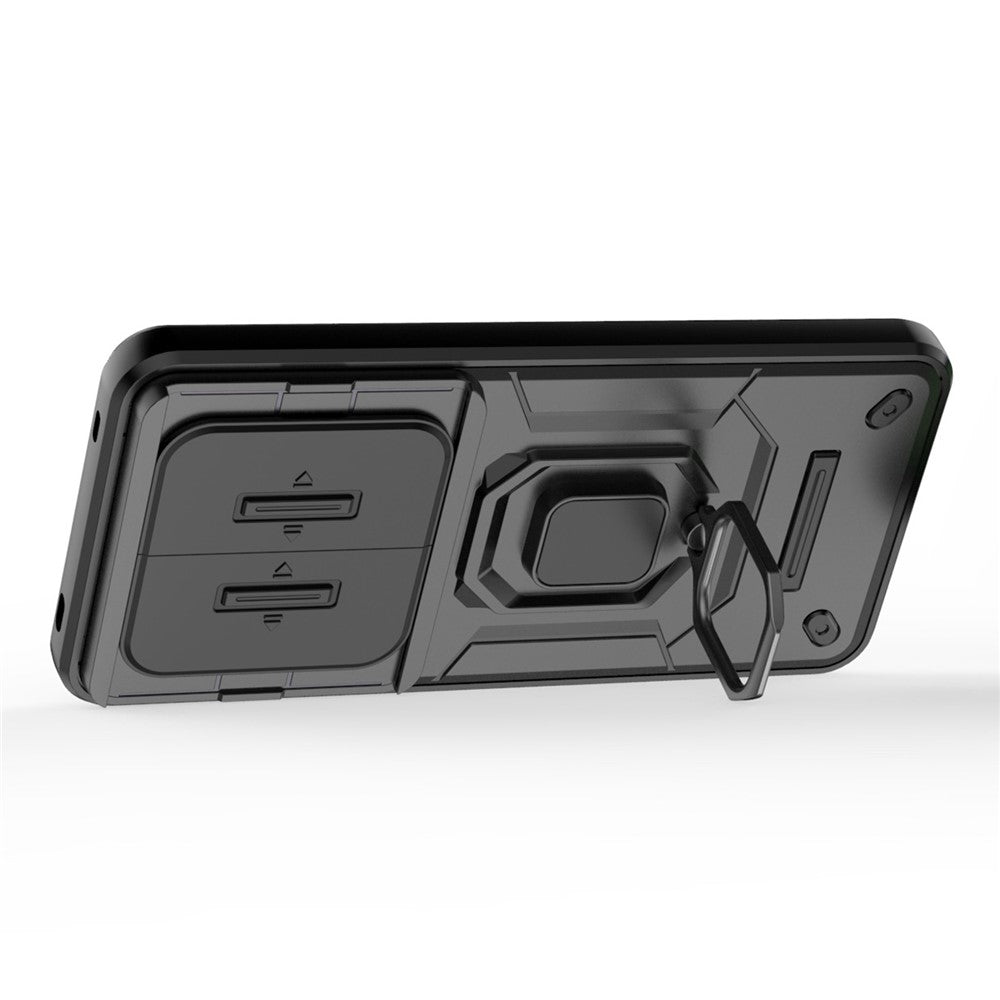 For Huawei Mate 60 Pro Case Kickstand Shockproof Phone Cover with Slide Lens Guard