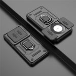 For Huawei Mate 60 Pro Case Kickstand Shockproof Phone Cover with Slide Lens Guard