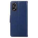 For OPPO A38 4G / A18 4G Case Anti-scratch TPU+PU Leather Wallet Stand Cell Phone Cover