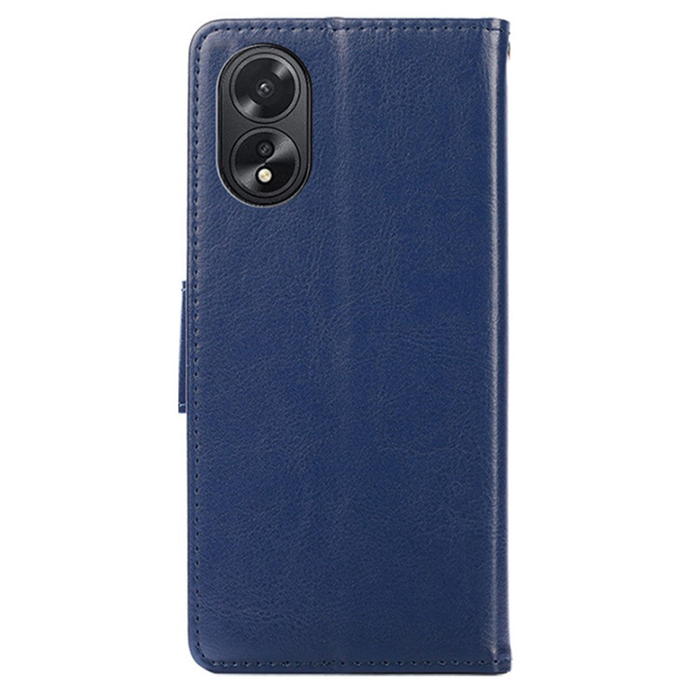 For OPPO A38 4G / A18 4G Case Anti-scratch TPU+PU Leather Wallet Stand Cell Phone Cover