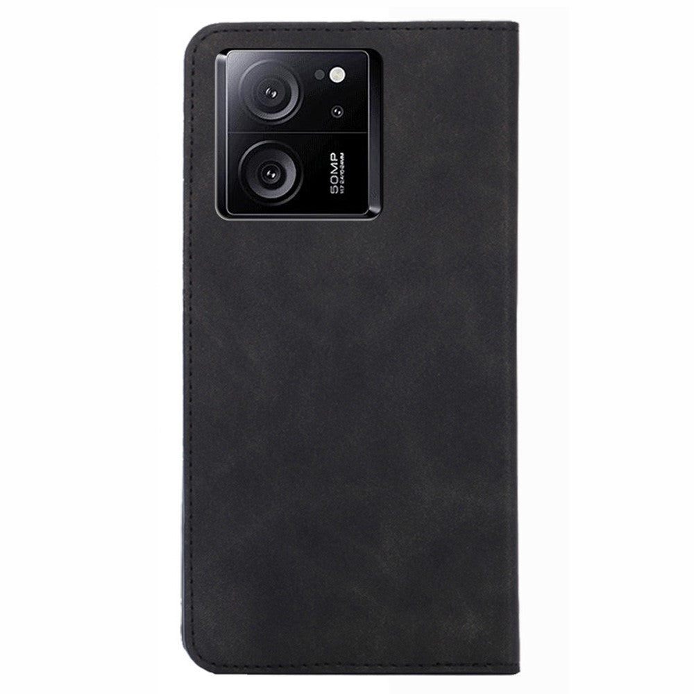 Xiaomi Redmi K60 Ultra / 13T / 13T Pro-skal Magnetiskt, självabsorberande, hudvänligt fällbart PU-läderfodral med korthållare